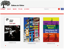 Tablet Screenshot of editionsdelolivier.fr